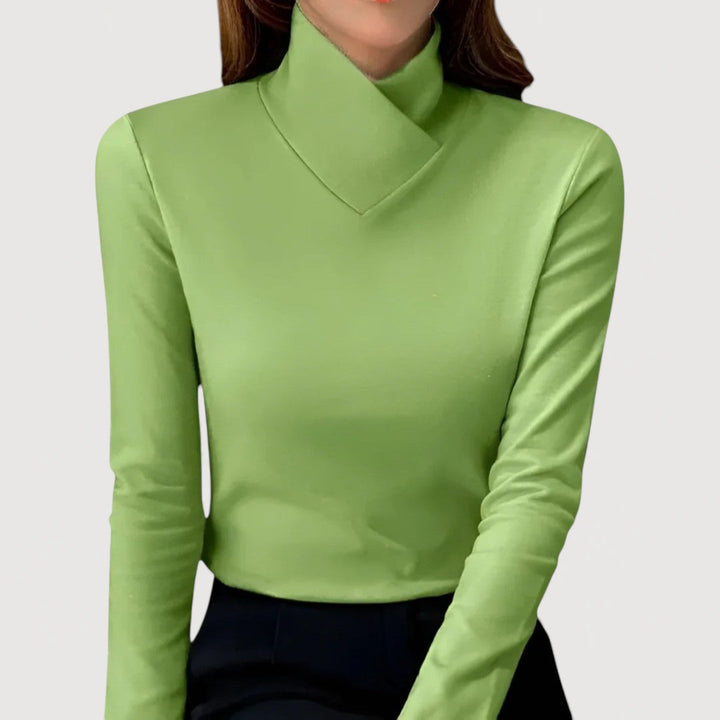MIRAH – ELEGANT COLLAR TOP