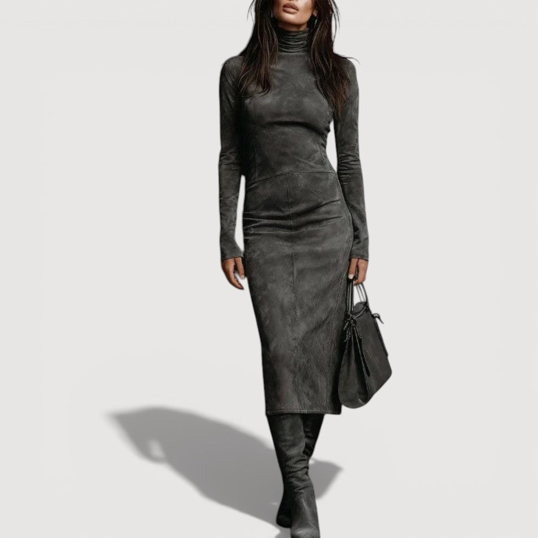 MILDRED – ELEGANT SUEDE DRESS