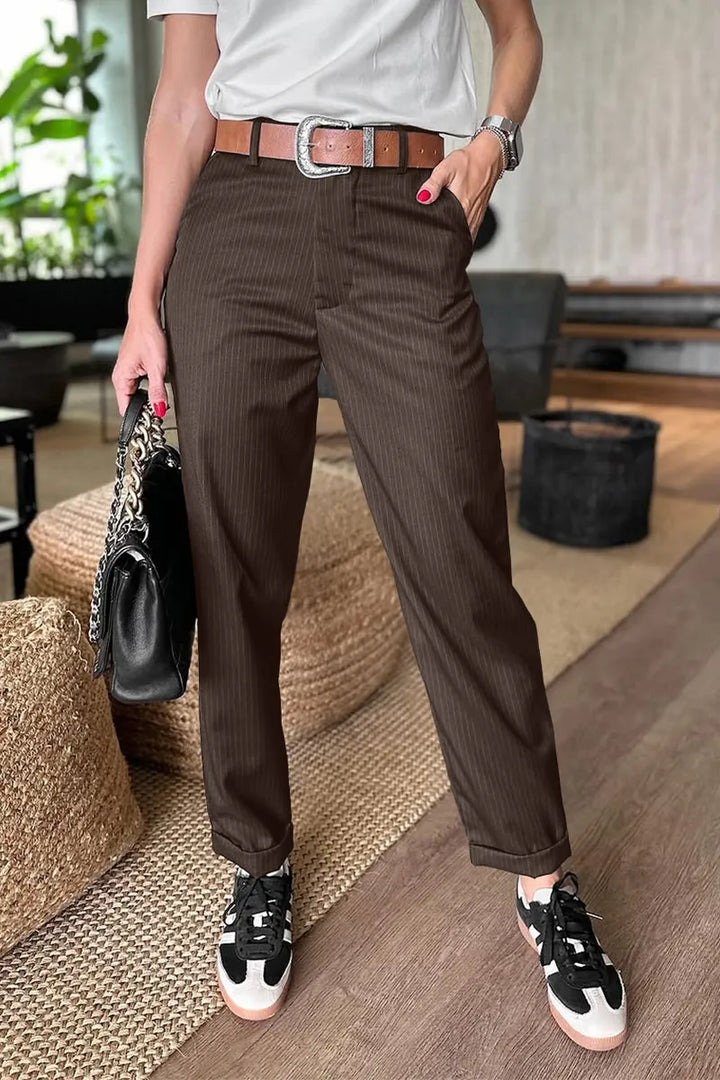 MATHILDA | ELEGANT, FIGURE-FLATTERING TROUSERS WITH STRIPES