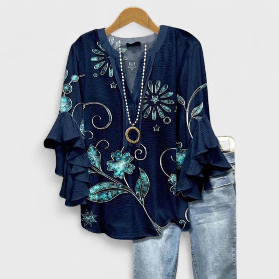 MARIBEL – FLOWY RUFFLE TOP