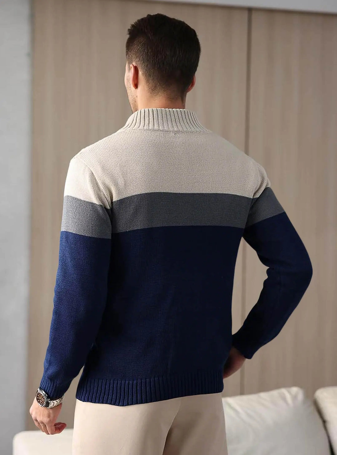 NORTHCREST COLOUR-BLOCK KNIT