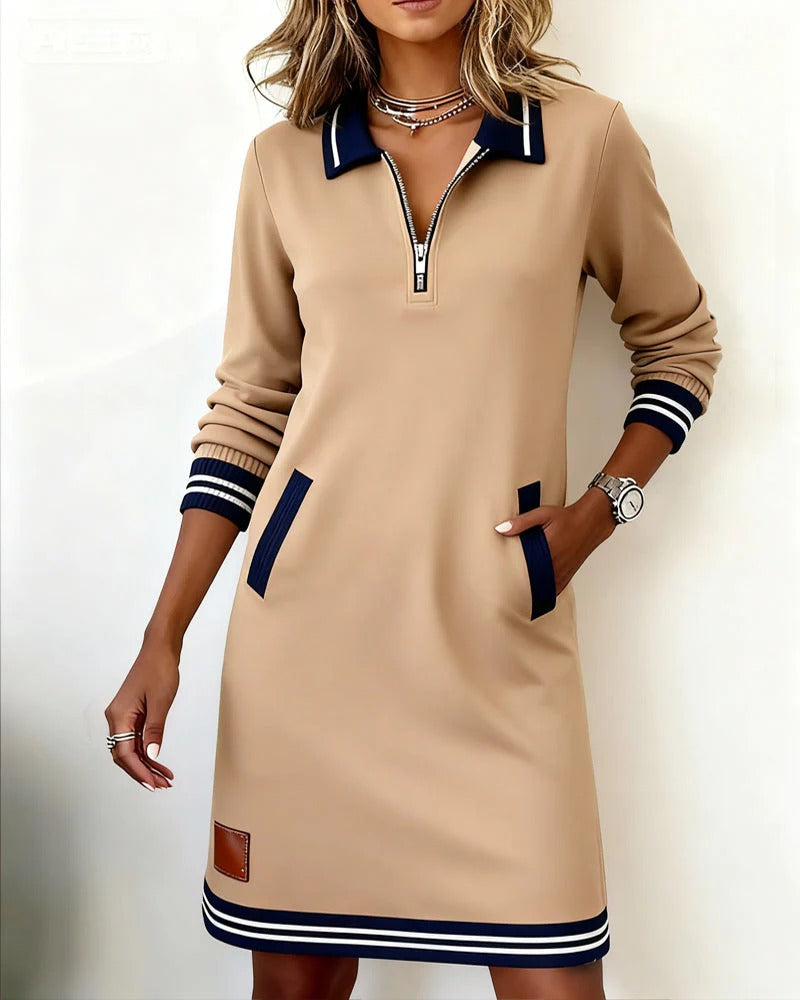 Francesca Chic Long Sleeve Cotton Dress