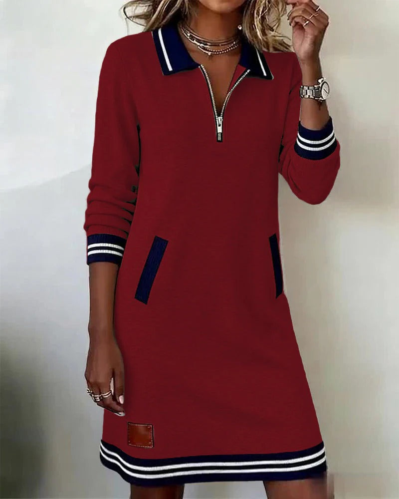 Francesca Chic Long Sleeve Cotton Dress