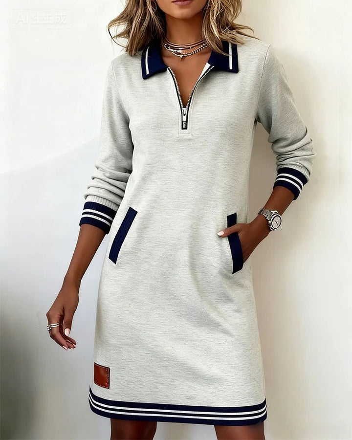 Francesca Chic Long Sleeve Cotton Dress