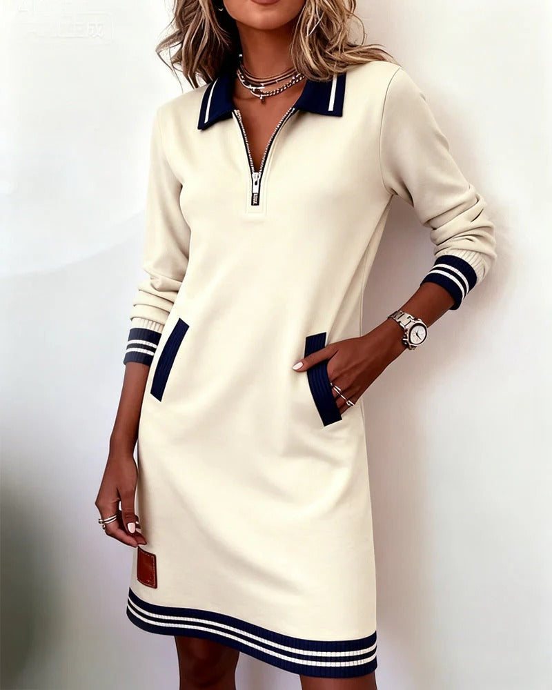 Francesca Chic Long Sleeve Cotton Dress