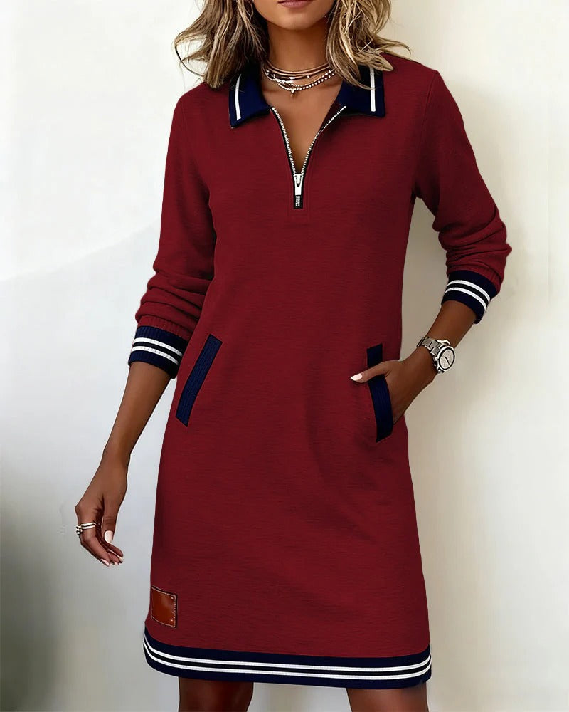 Francesca Chic Long Sleeve Cotton Dress