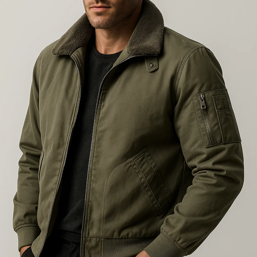 GRAHAM FLEECE BOMBER JACKET